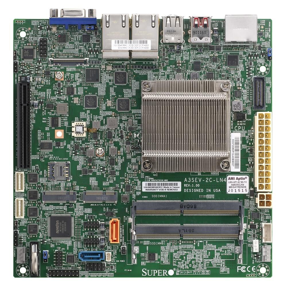 A3SEV-2C-LN4, Mini ITX, Elkhard Lake ATOM EmbeddedSoCBGA