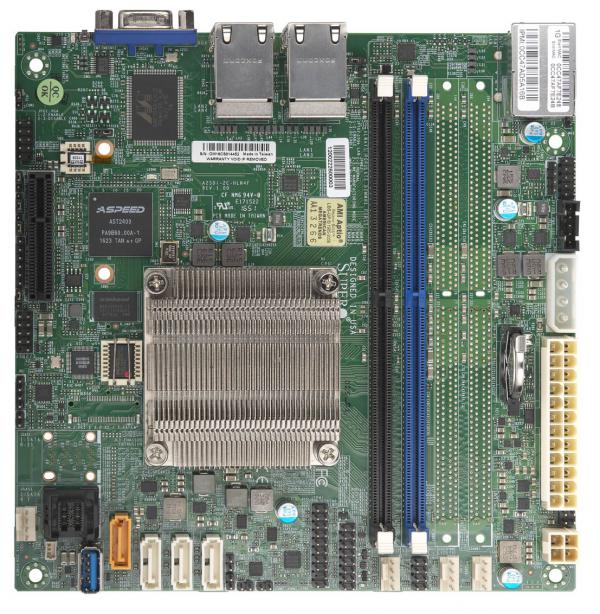 A2SDI-2C-HLN4F, Embedded Denverton mITX,2 Core,Quad 1GbE