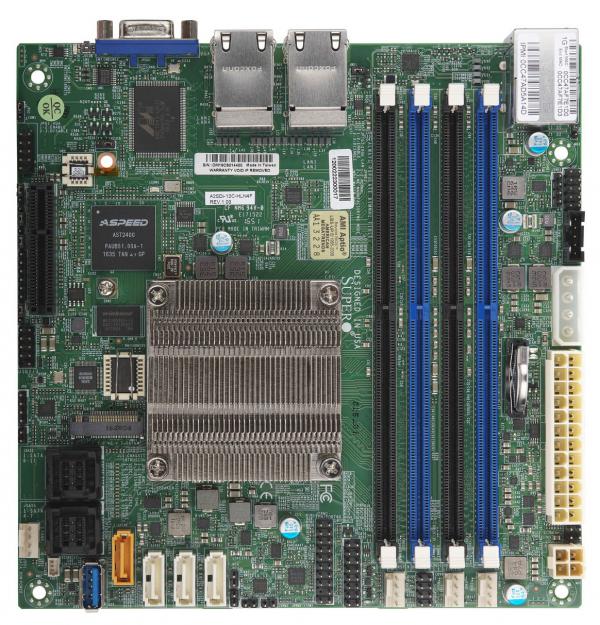 A2SDi-12C-HLN4F,Embedded Denverton mITX,12 Core,Quad 1Gb