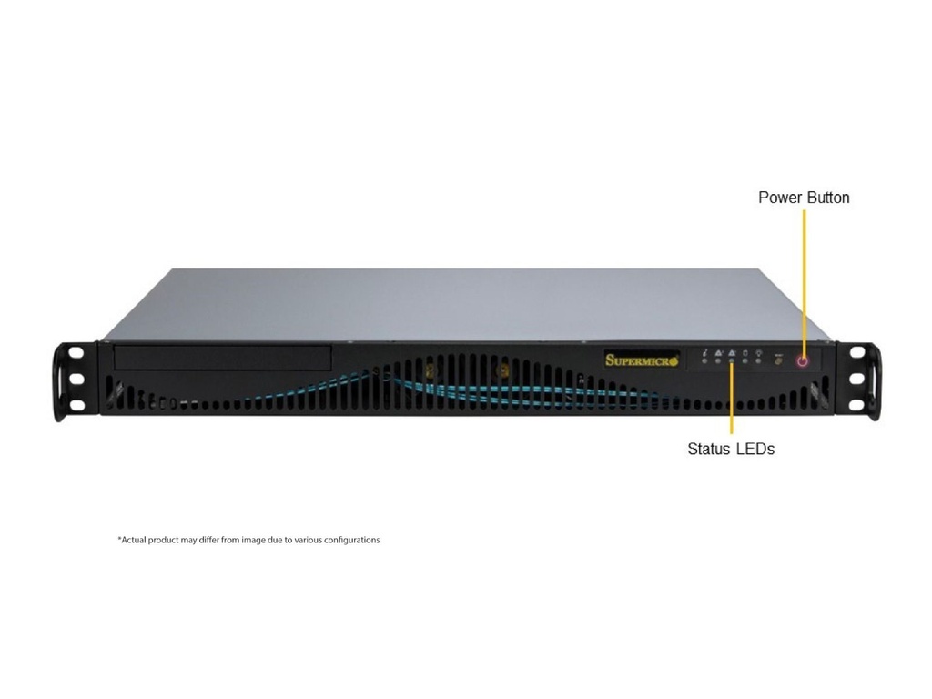 UP 1U X13SCH-SYS, CSE-512F-350B1,HF,RoHS