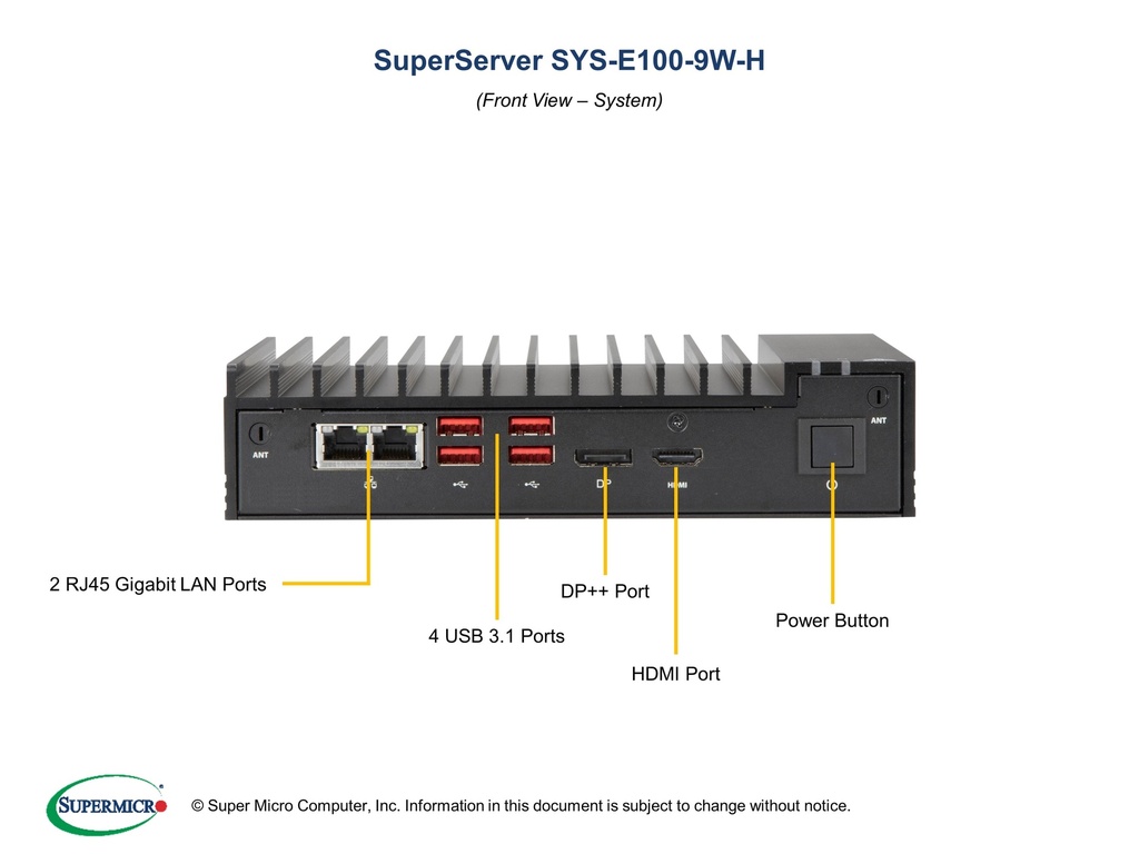 Fanless E101-02 + Whiskey Lake X11SWN-H-WOHS,RoHS