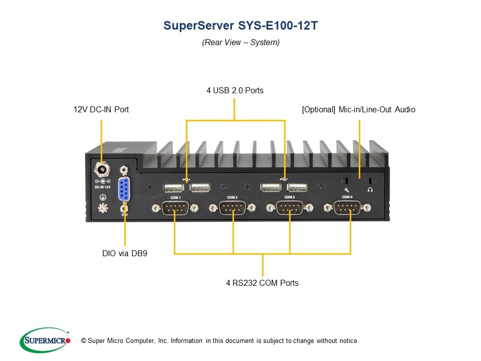 Fanless CSE-E101-03 + X12STN-E-WOHS