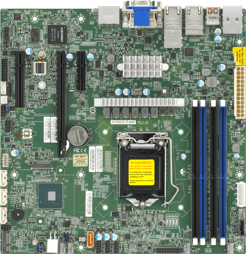 X12SCZ-TLN4F,Micro ATX,Comet Lake PCH W480,LGA1200,1 PCI