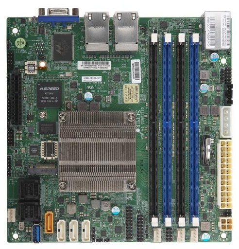 [MBD-A2SDI-12C-HLN4F-B] A2SDi-12C-HLN4F,Embedded Denverton mITX,12 Core,Quad 1Gb